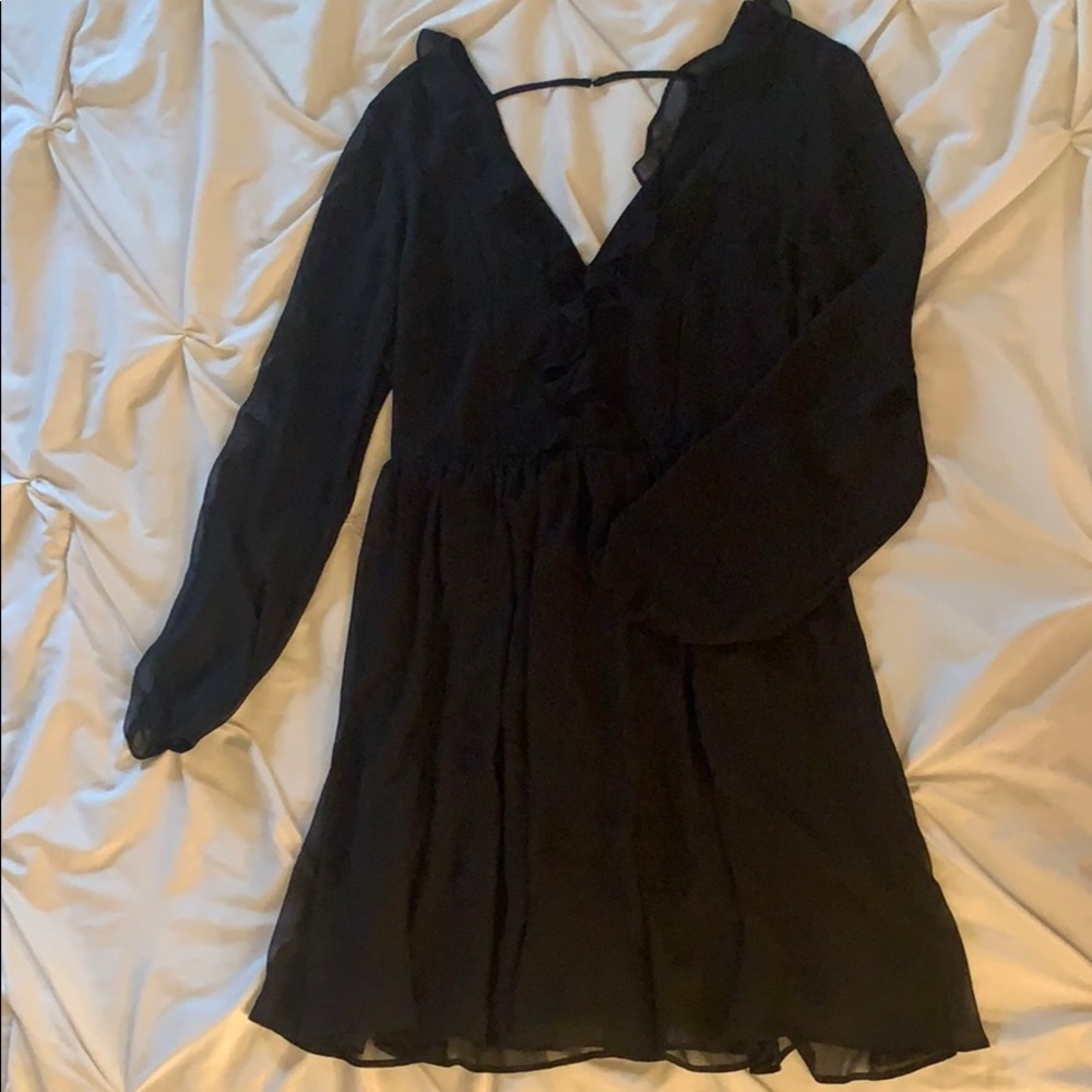 EXPRESS Long Sleeve Black Dress